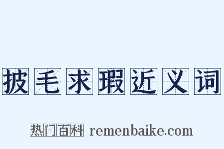 披毛求瑕近义词是什么意思的图片